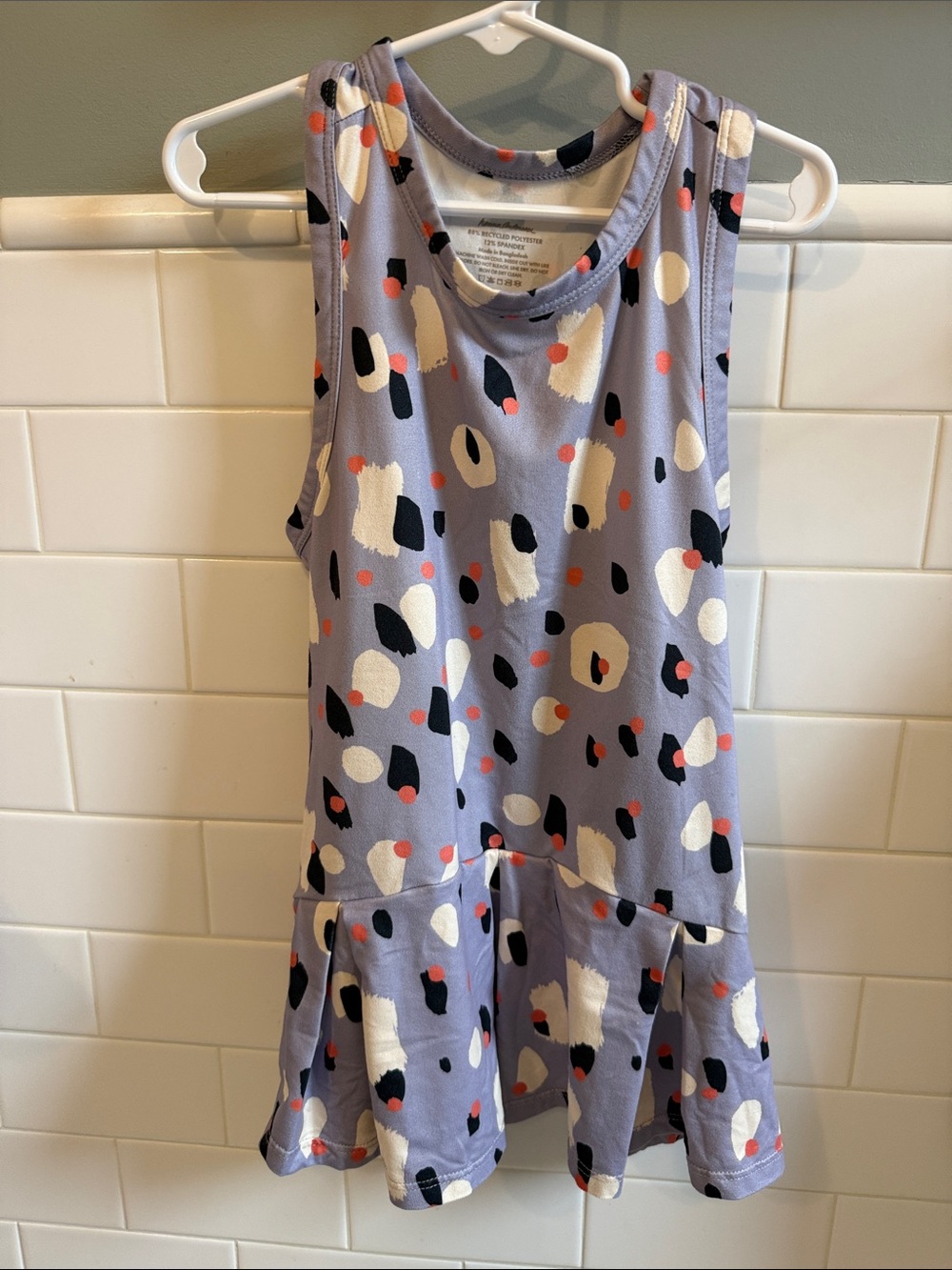 Hanna Andersson Lavender Dot Print Tank Dress 4 (100 cm)